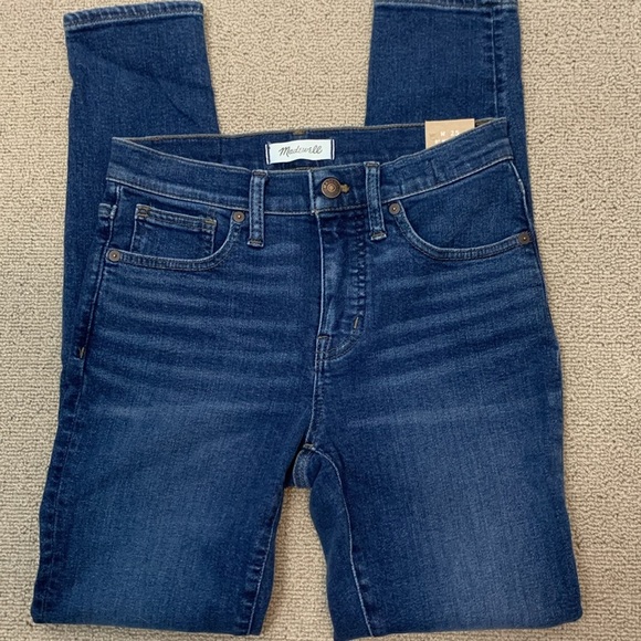 Madewell 9" Mid-Rise Skinny Jeans Medium Wash- 25- NWT - Picture 3 of 15
